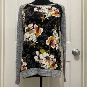 KUT‎ from the Kloth Floral Top Lightweight Sweater Long Sleeve Shirt Small